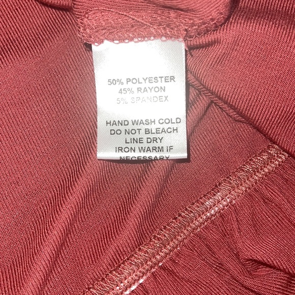 NWT Mittoshop Vneck adj. Straps Babydoll Style Tank Top SZ L in Brickred - Picture 7 of 8